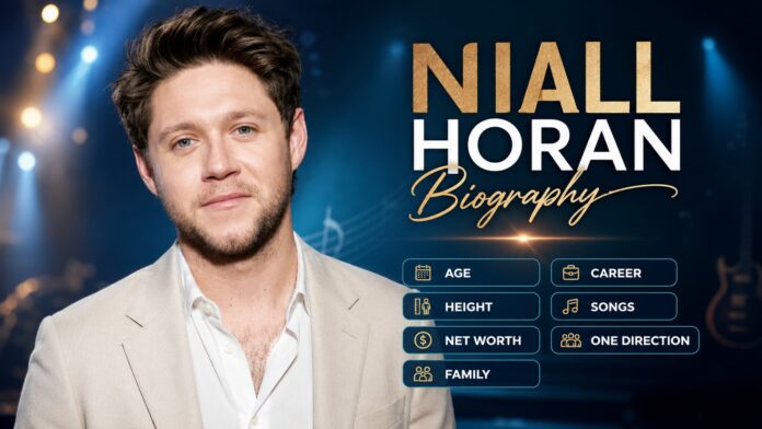 Niall Horan biography cover image showing quick facts age height net worth family and career